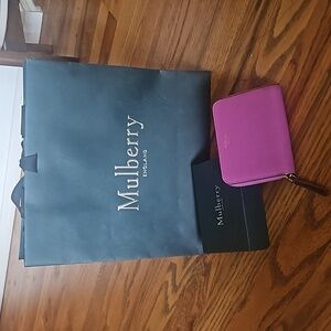 Mulberry Pink Credit Card Wallet - Like New. Original box and bag